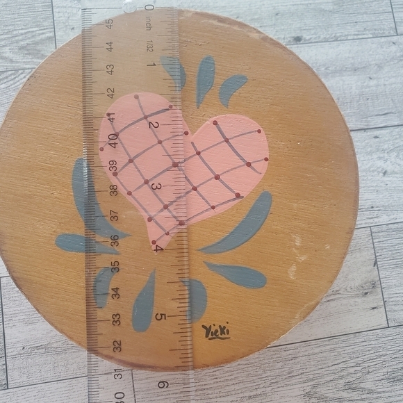 Bundle Only:VTG Handmade Signed Shaker Wooden Box Folk Art Hand Painted - Picture 9 of 11